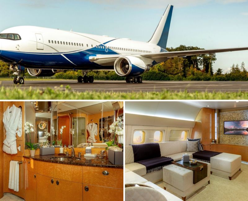 The Opulent Interior of our Boeing 767 Private Jet Charter