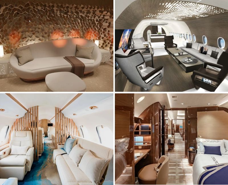 Penthouses in the Sky – 6 Opulent Private Jet Interiors